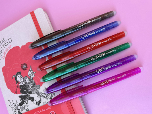Coloful Friction Erasable Pens ปากกาหมึกเจลสำหรับ Panners Fine Point